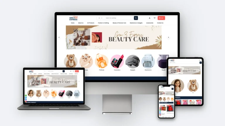 Gen-Z Express website mockup