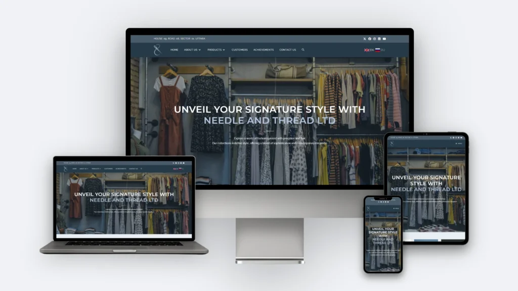 NNT Ltd website mockup on desktop, tablet and mobile